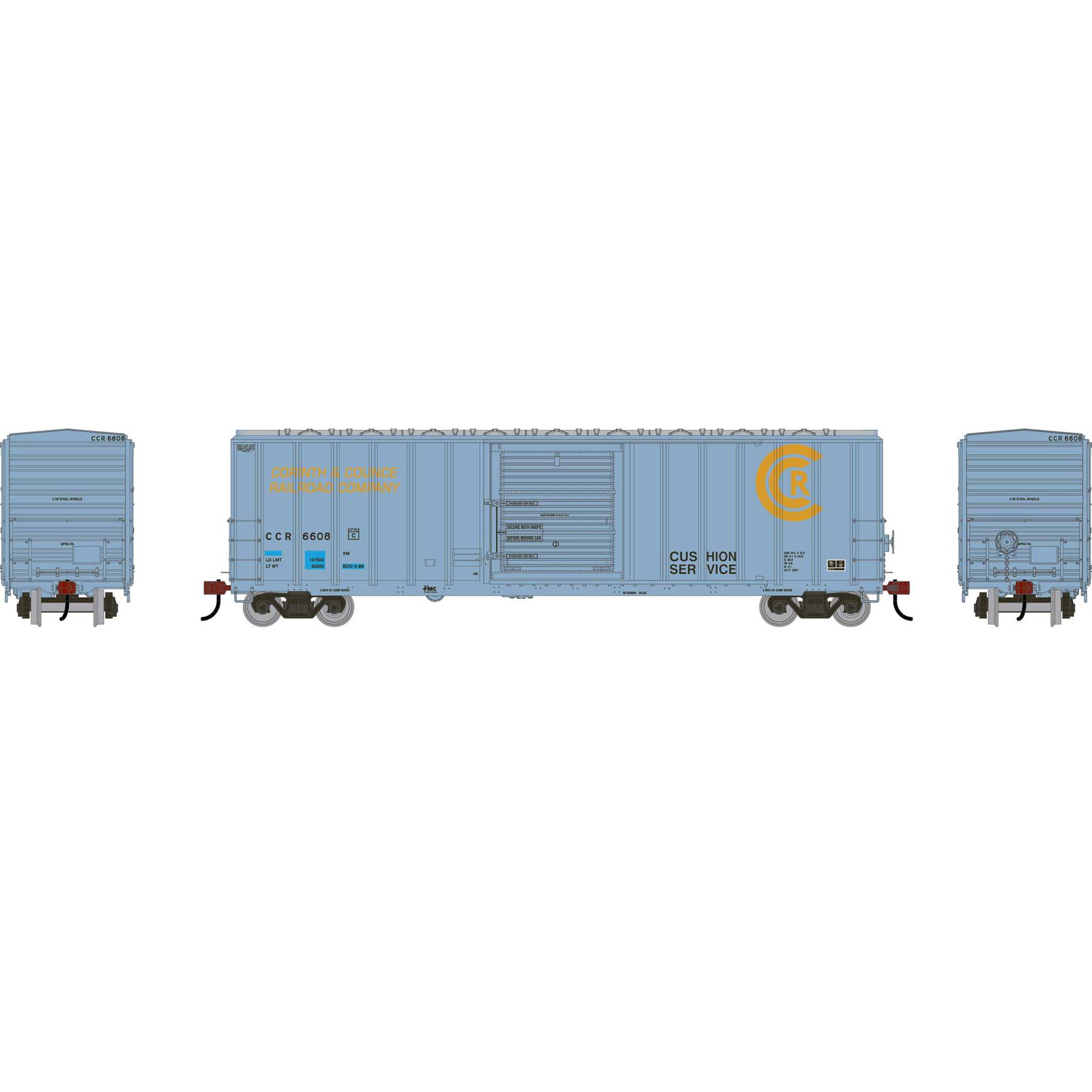 Athearn HO ATH 50' FMC 5347 Single Door Box Car, Primed For Grime CCR #6608
