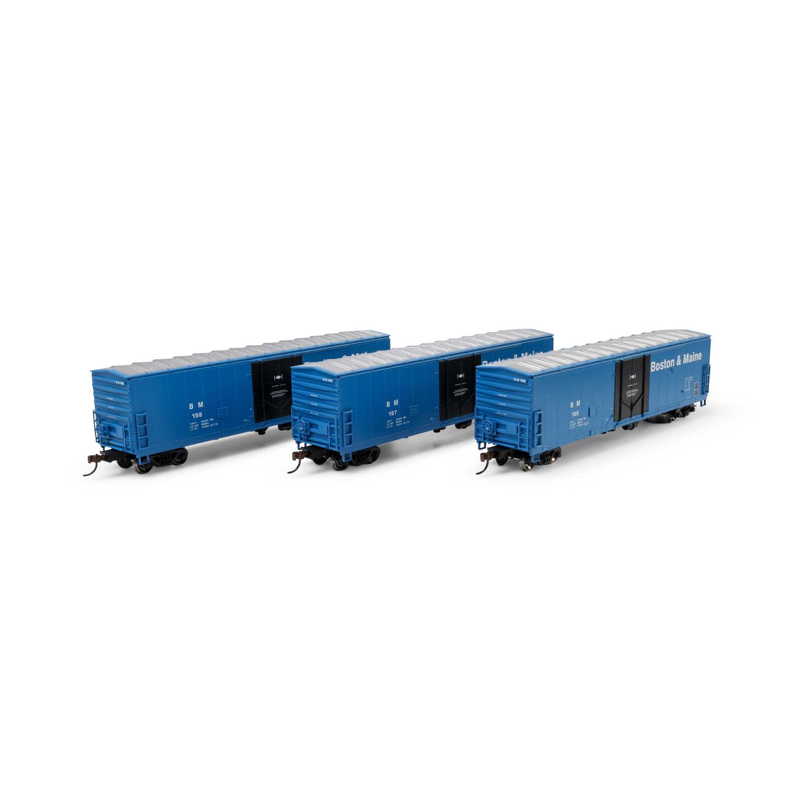 Athearn HO 50' Youngstown Plug Door Box Car, BM #155/157/158 (3)