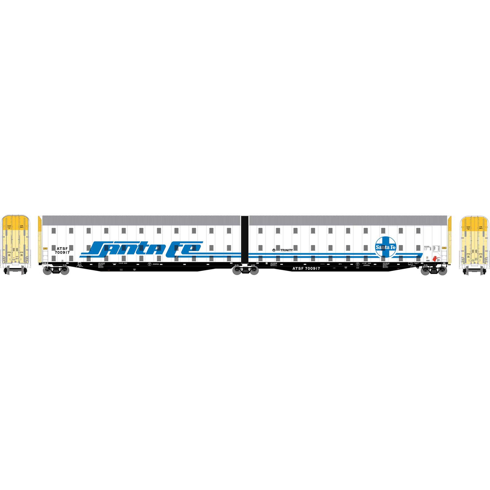 Athearn HO ATH Auto-Max Carrier, Legendary Liveries  ATSF #700917