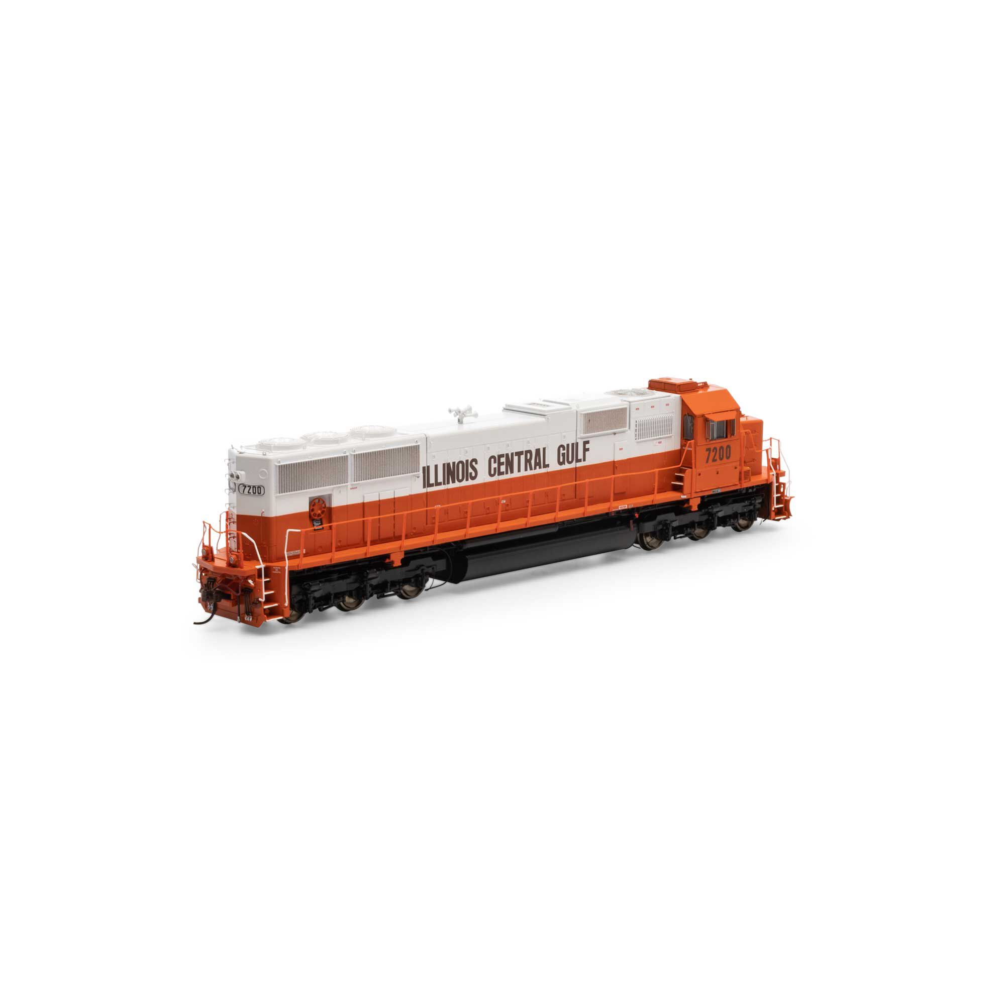 HO SD70 with DCC & Sound, Illinois Central Gulf #7200 Model Train