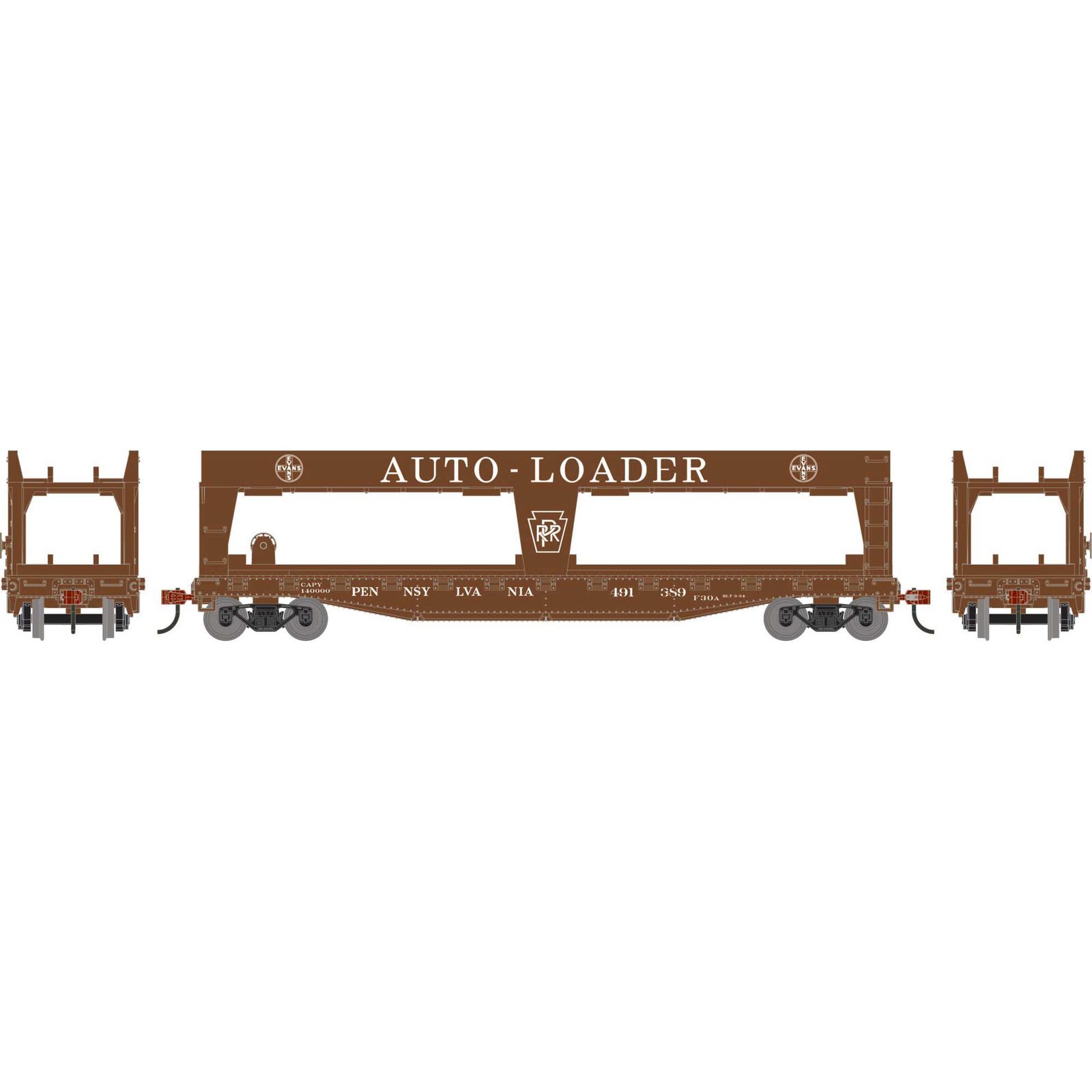 Roundhouse HO 50' Auto-Loader, PRR #491389