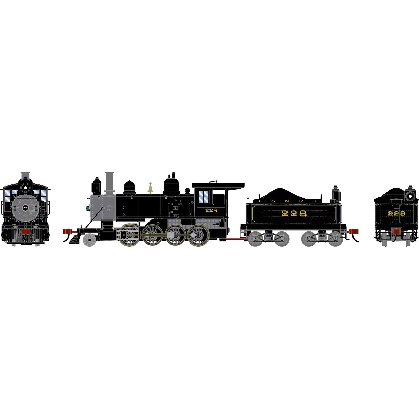 HO ATH 2-8-0 Steam Locomotive, LN #228