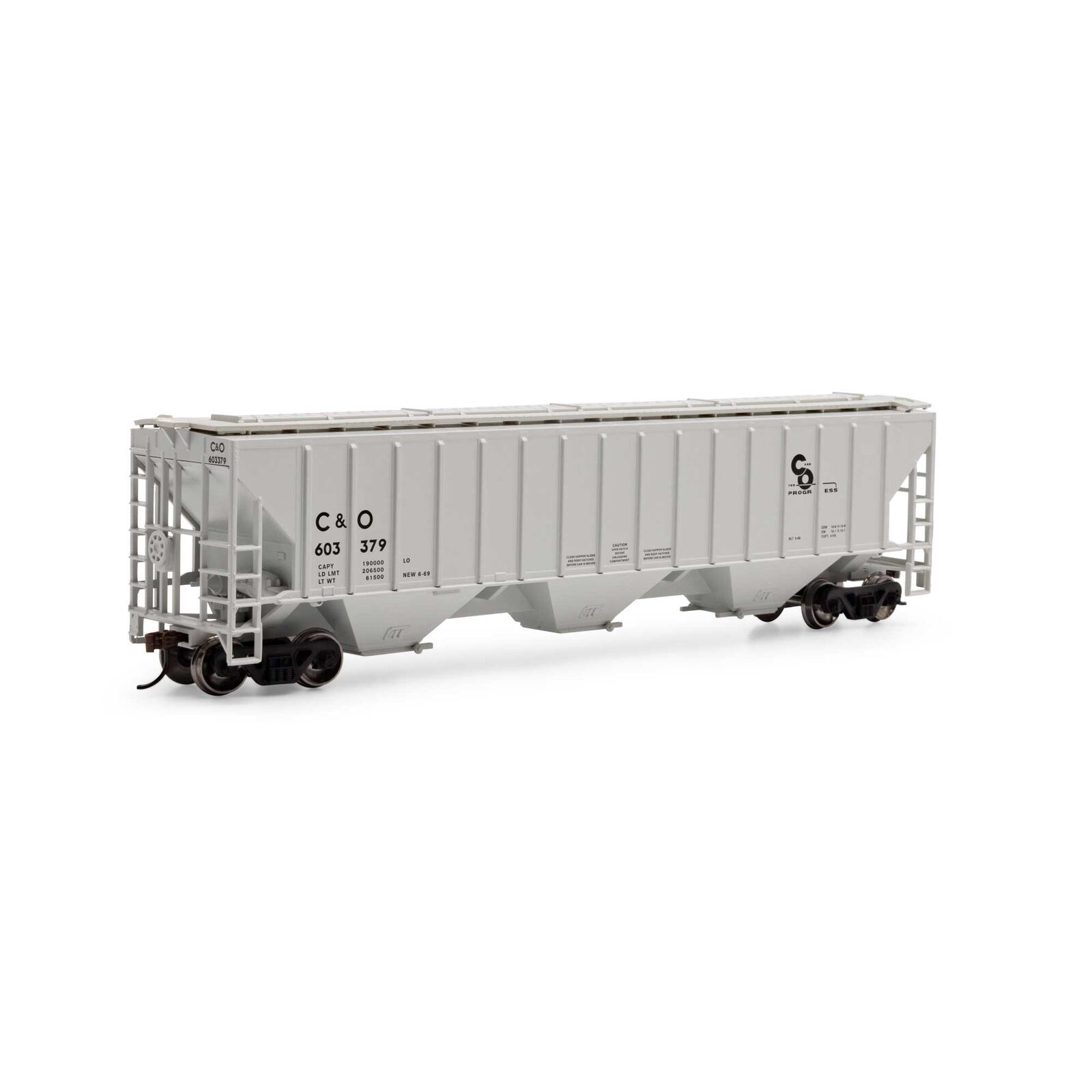 HO PS4740 Covered Hopper, C&O #603379