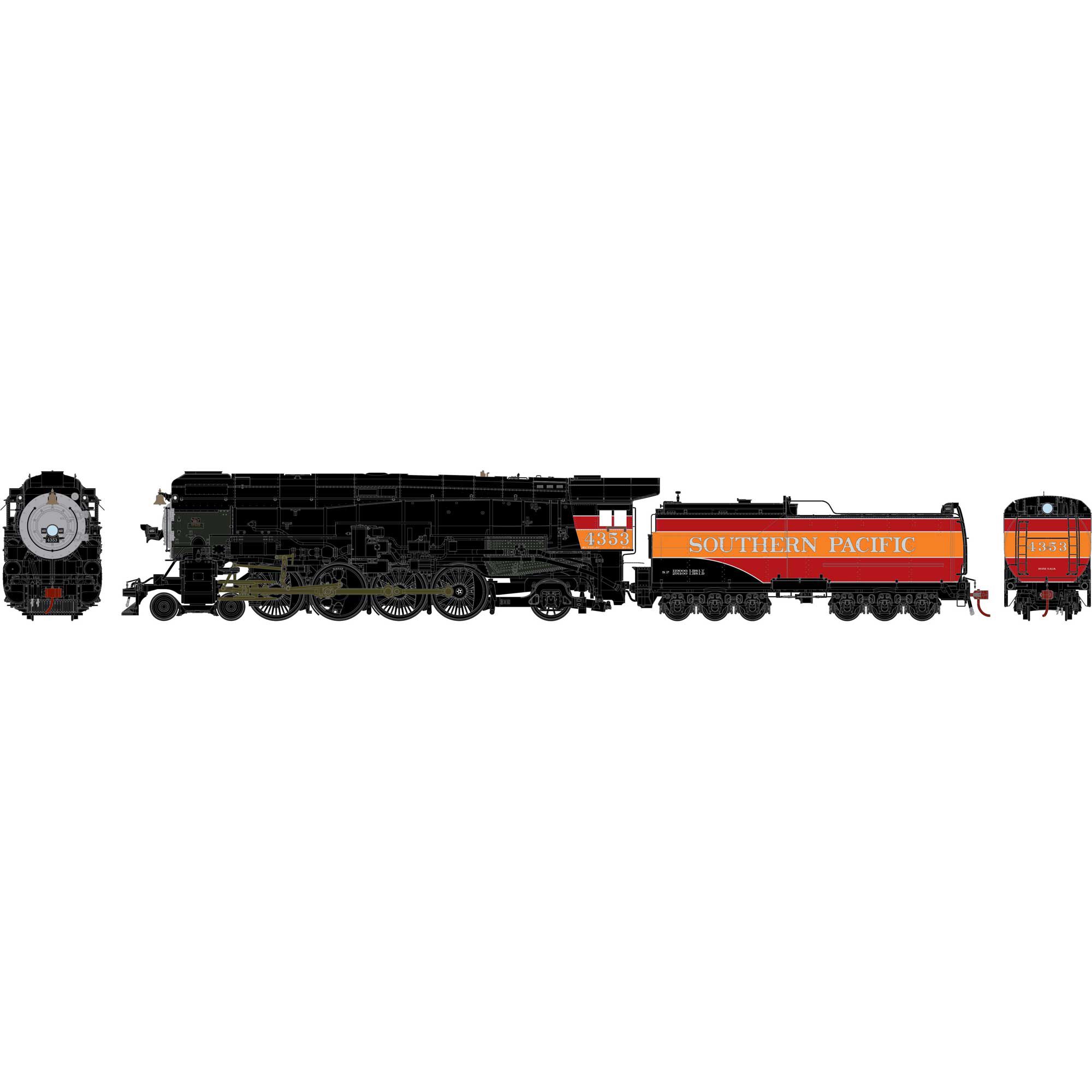 Athearn HO 4-8-2 MT-4, SP/Daylight Skyline Casing #4353 Model