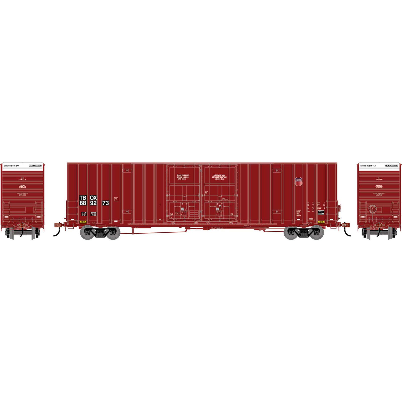 HO ATH 60' Gunderson High-Cube Double Door Box Car, TBOX #889273