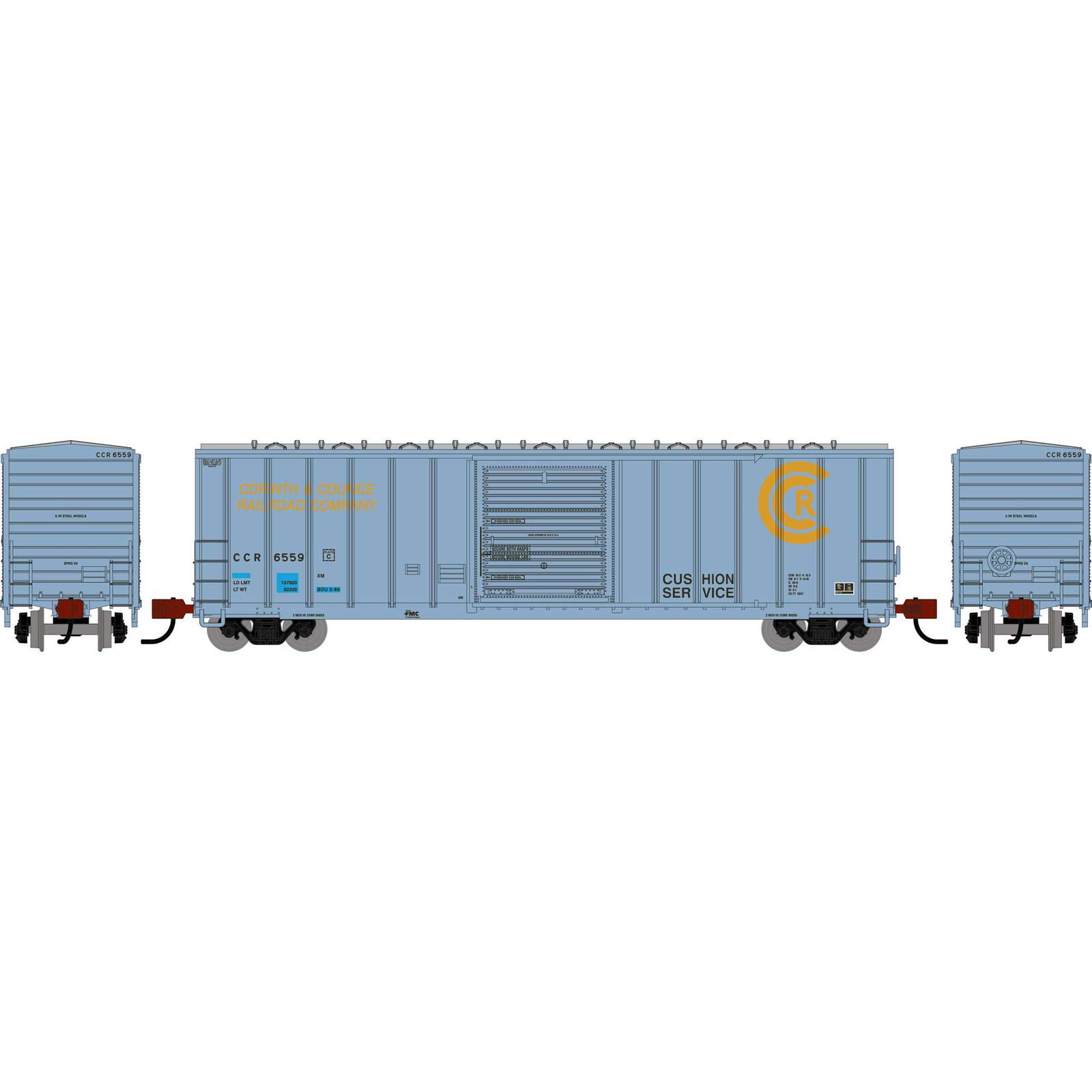 Athearn N ATH 50' FMC 5347 Single Door Box Car, Primed For Grime CCR #6559