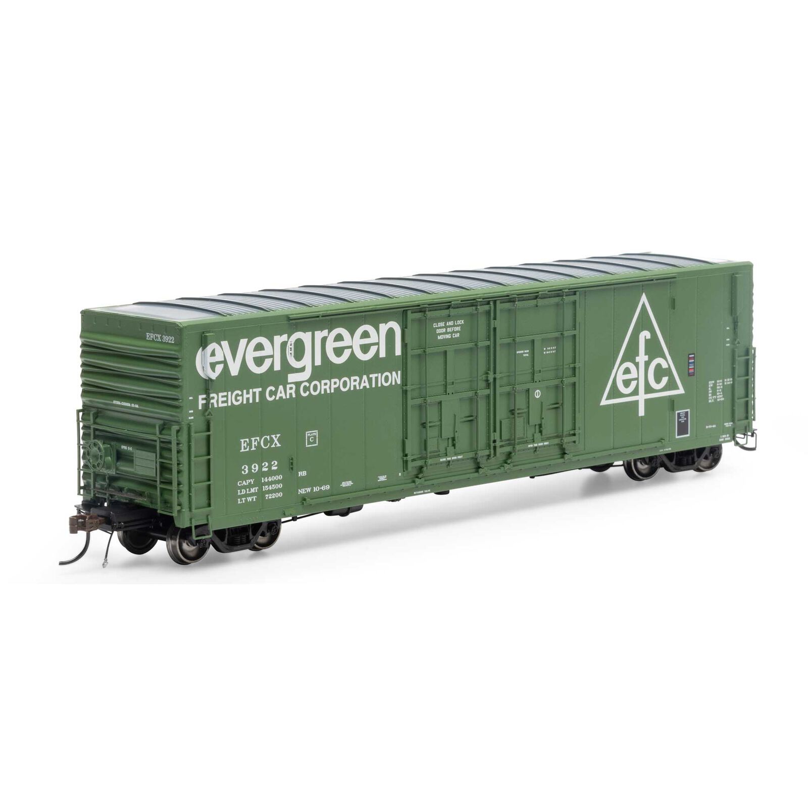 HO 50' PC&F Box / 8'&8' YSD Plug Door, EFCX #3922