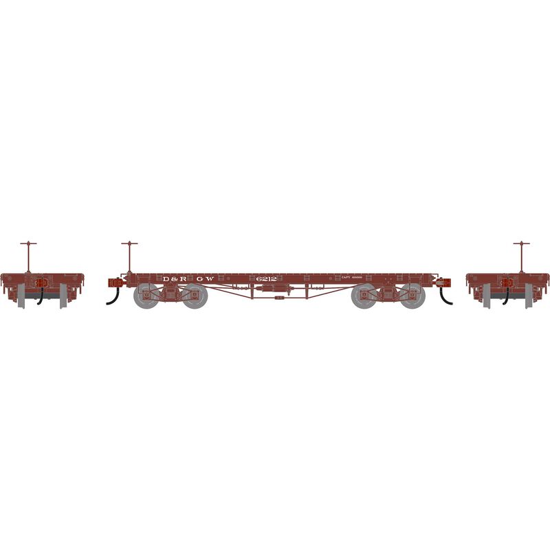 HO ATH 36' Flat Car, DRGW #6212