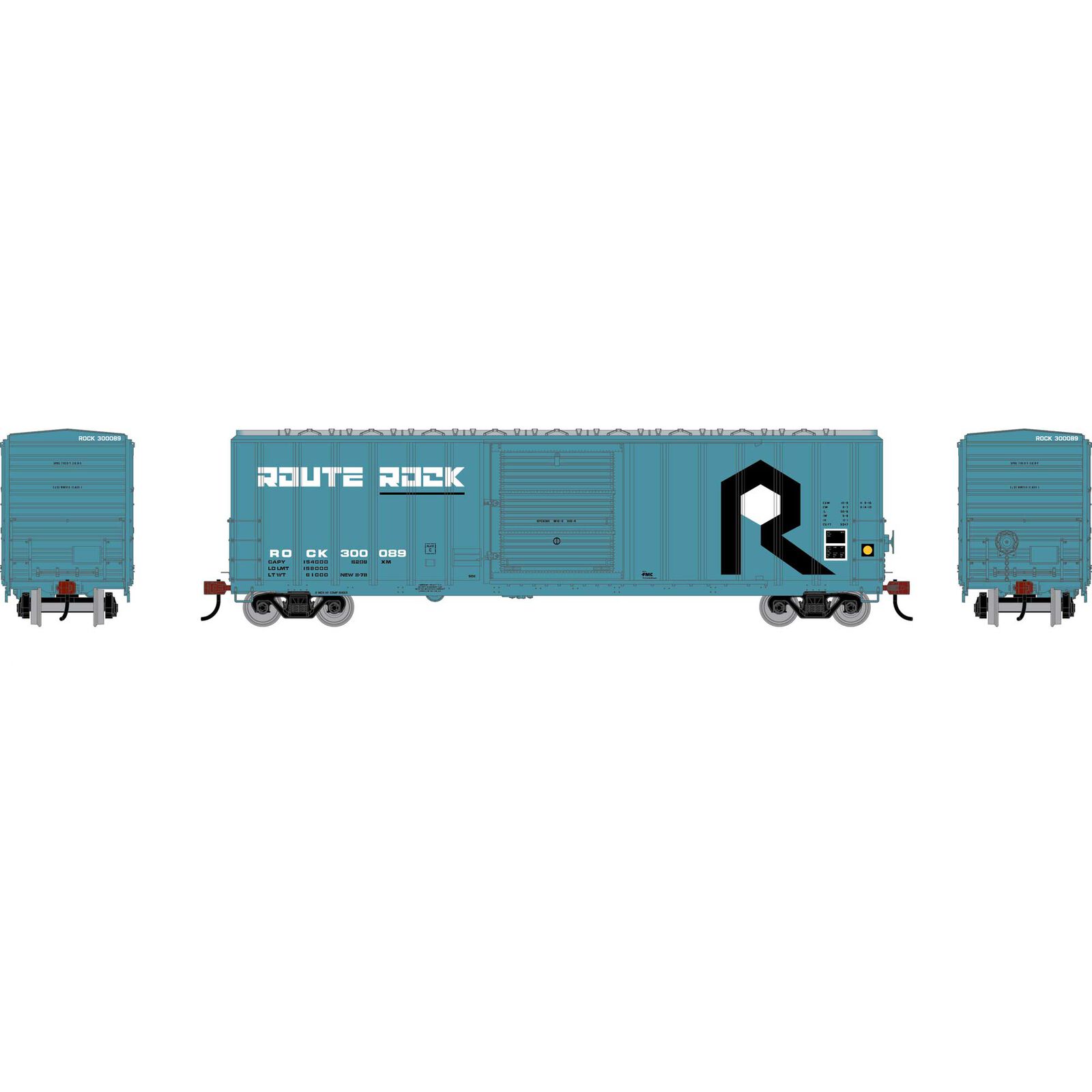 Athearn HO ATH 50' FMC 5347 Single Door Box Car, ROCK #300089