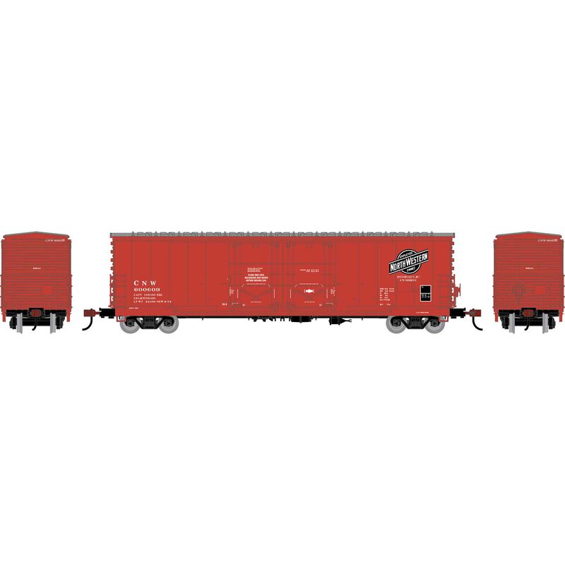 Athearn HO ATH 50' Evans Double Plug Door Box Car, CNW #600609
