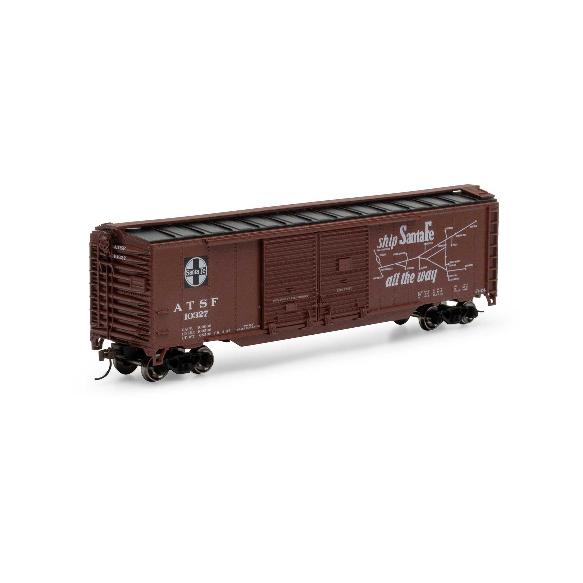 Roundhouse HO PS-1 Double Sliding Door Box Car, Santa Fe 'Super