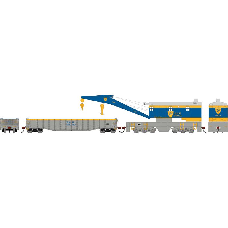 Athearn HO ATH 200-Ton Crane and 50' Gondola Set, DH #30021 (Crane); #30120 (Gondola)
