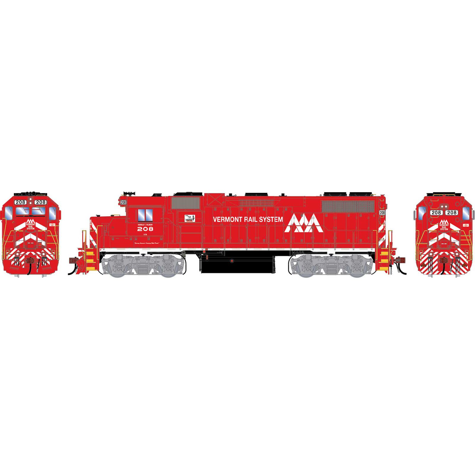 Athearn Genesis HO GEN GP38-2 Locomotive, VTR #208