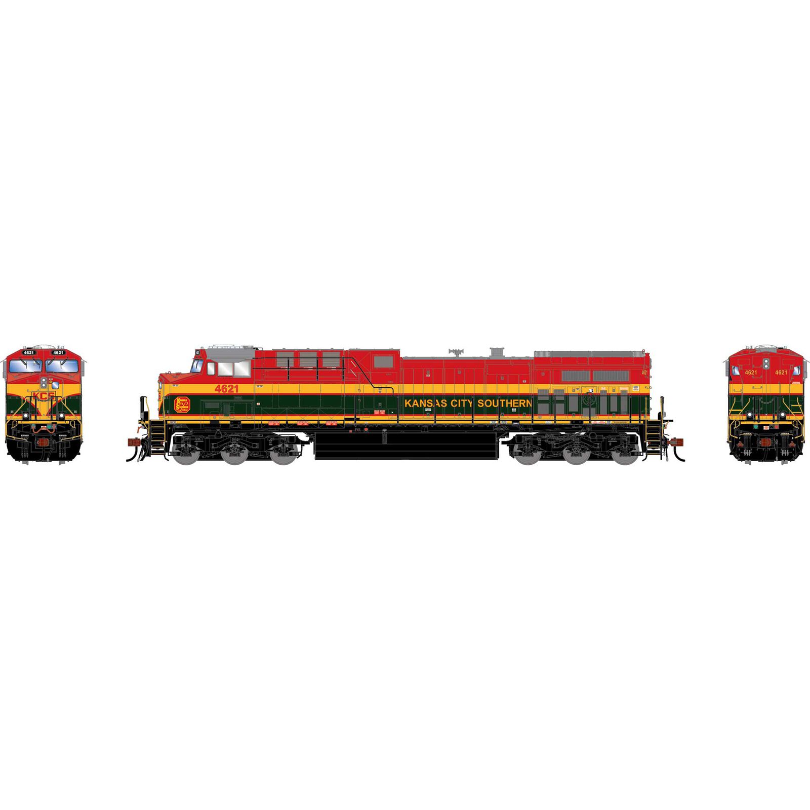 Athearn Genesis HO GEN AC4400CW Locomotive w/DCC & Sound, KCS 'Southern Belle' #4621