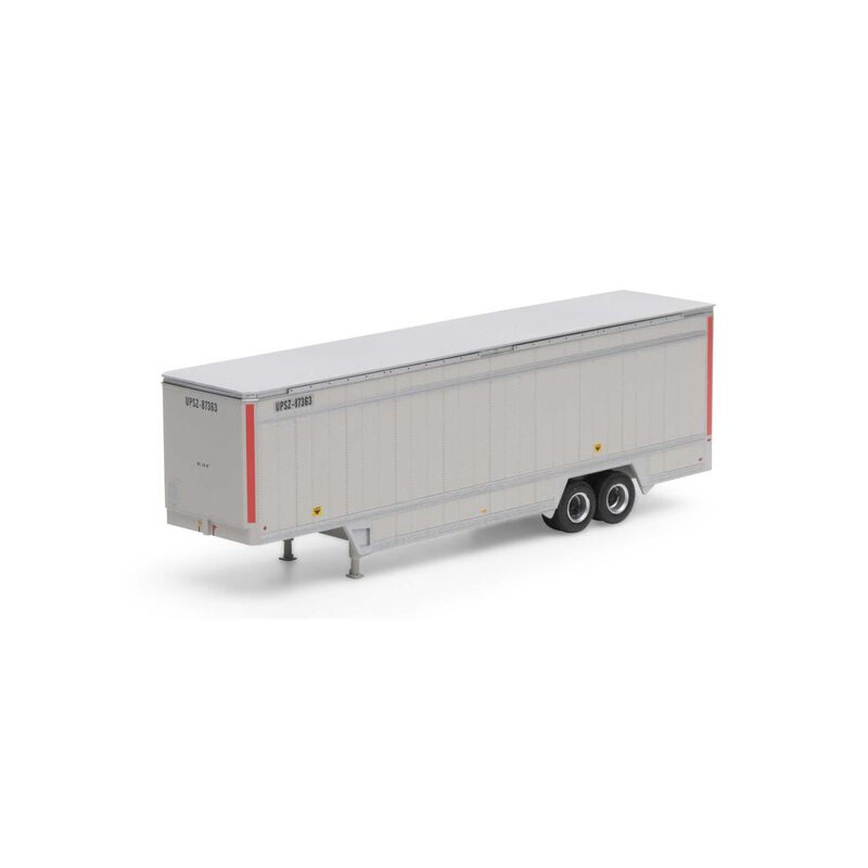 HO RTR 40' Drop Sill Parcel Trailer, UPS/Red #87363