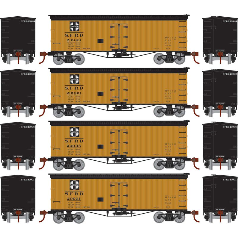 HO 36' Wood Reefer, SFRD #20931 / 20935 / 20939 / 20943 (4)