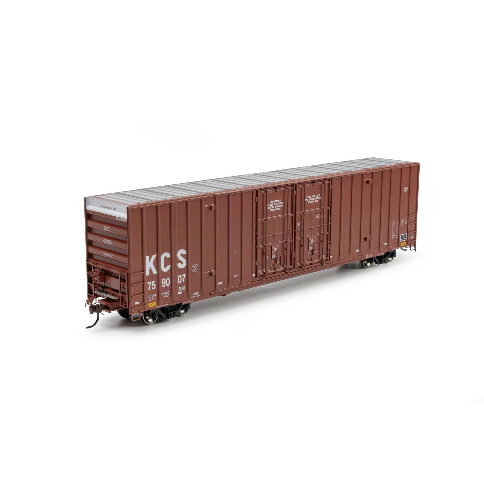 Athearn HO ATH 60' Gunderson High Cube Double Door Box Car, KCS #759007