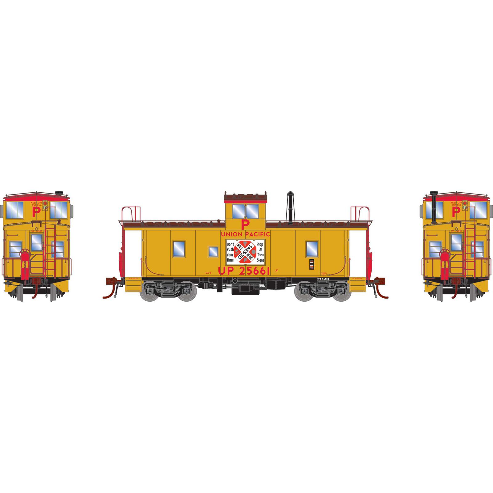 HO CA-9 ICC Caboose with Lights & Sound UP #25661
