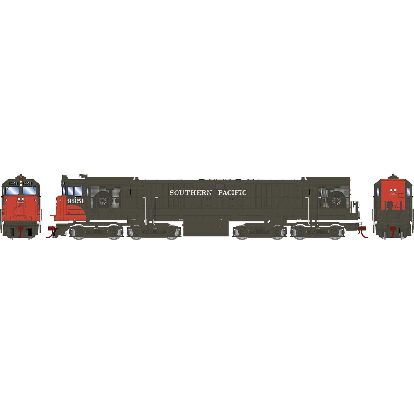 HO U50 Locomotive with DCC & Sound, SP #9951