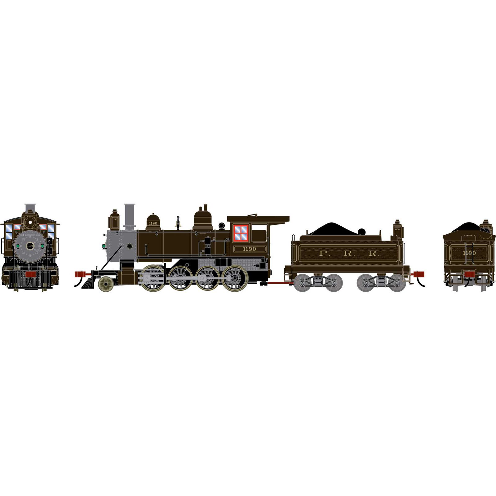 HO ATH 2-8-0 Steam Locomotive w/DCC & Sound, PRR #1190