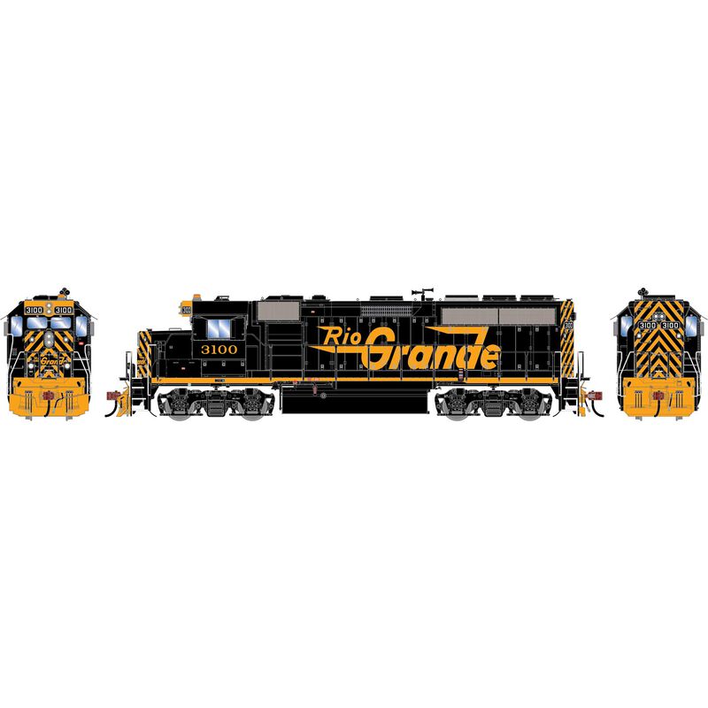 HO GP40-2 Locomotive with DCC & Sound, DRGW #3100