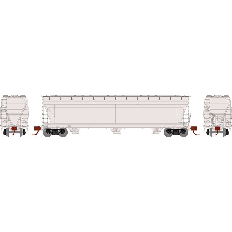 N ACF4600 Covered Hoppers, Undecorated Phase I Low Brake
