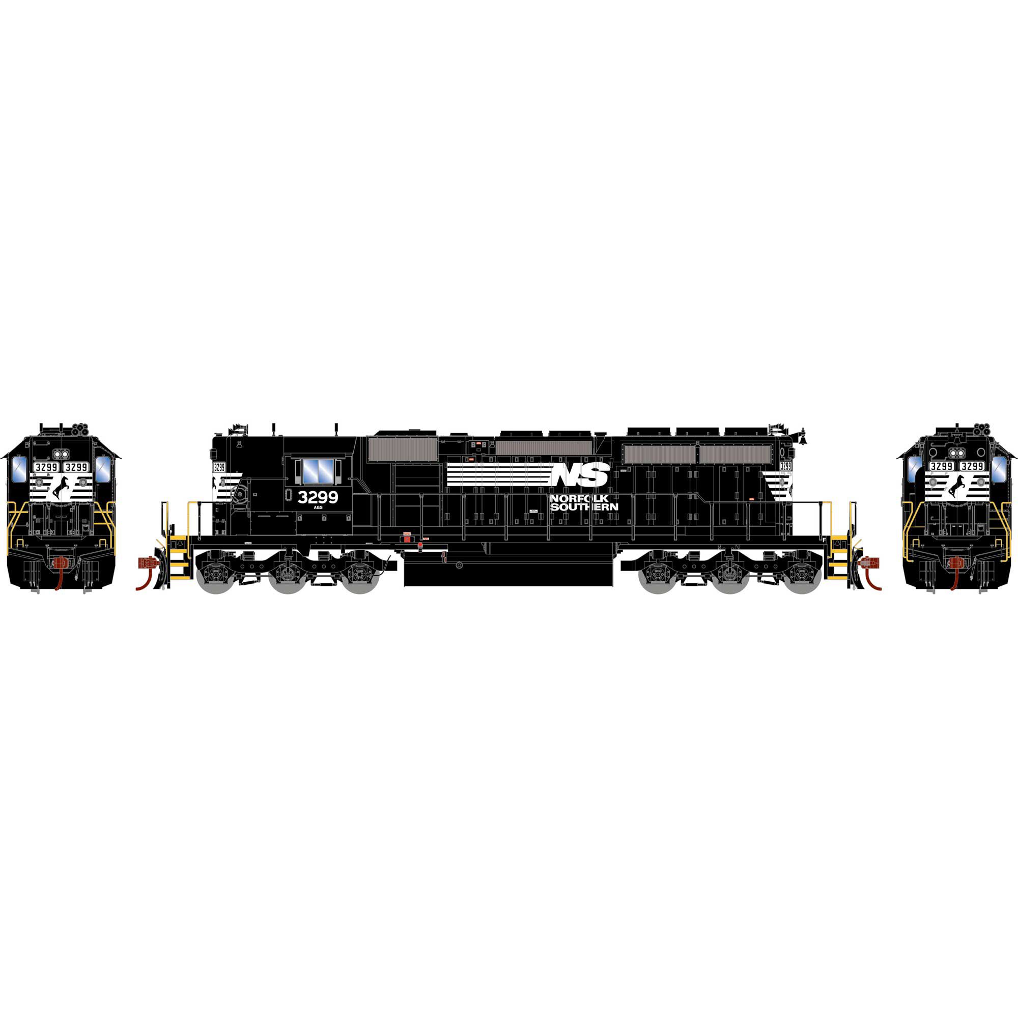 HO RTR SD40-2, NS #3299 Model Train | Athearn | Athearn