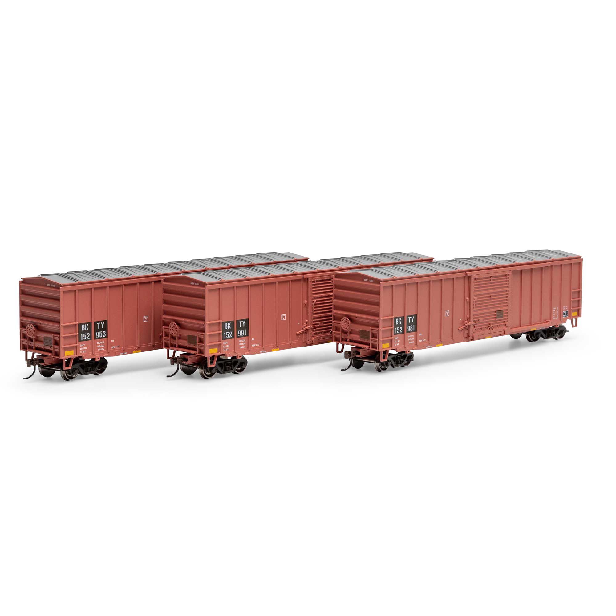 Athearn HO 50' ACF Outer Post Box Car, BKTY #152953 / 152981