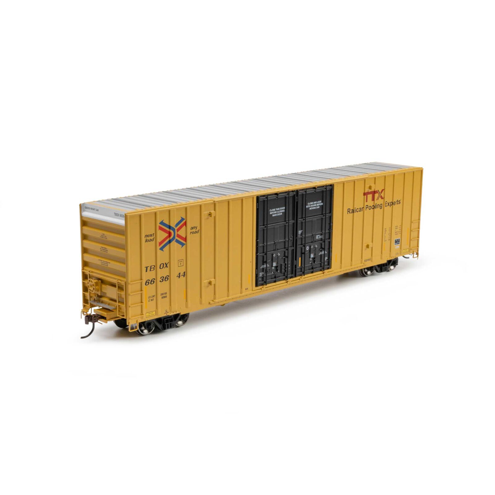 Athearn HO ATH 60' Gunderson High Cube Double Door Box Car, TBOX #663644