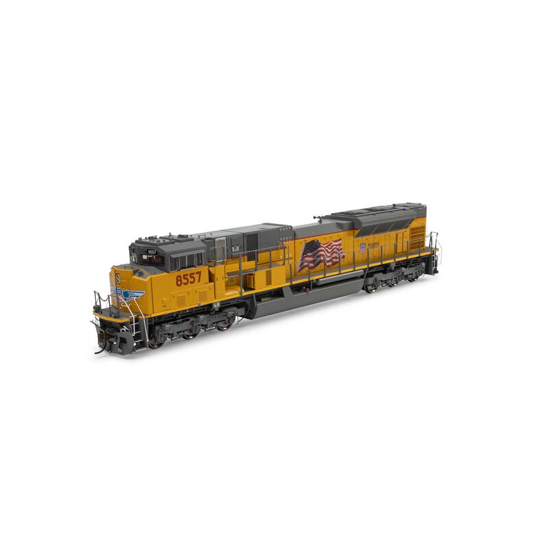 HO EMD SD90MAC-H Ph2 Locomotive, UP 'Flag' Legendary Liveries #8557