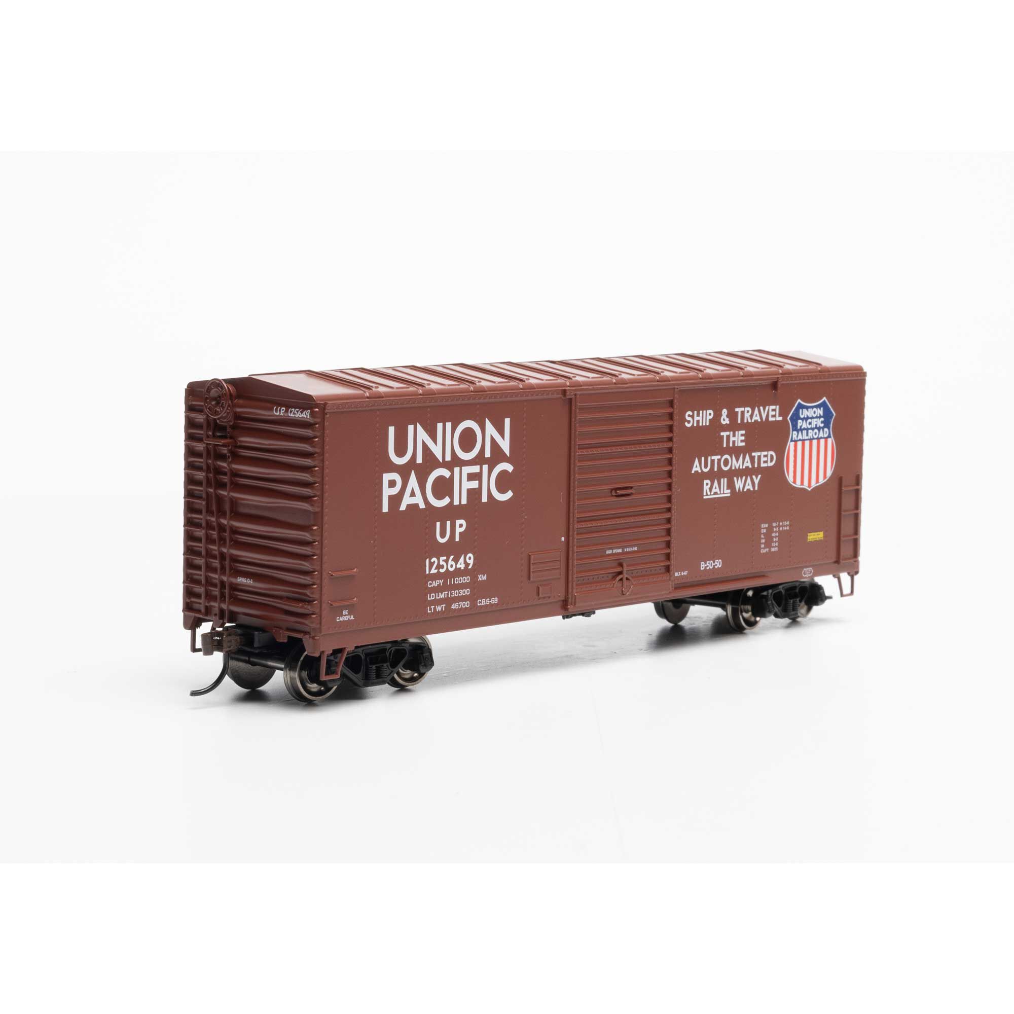 HO 40' Modern Box Car, UP #125649 Model Train | Athearn