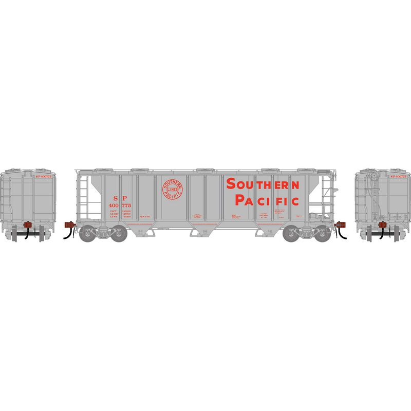 HO GEN PS 2893 3-Bay Covered Hopper, SP 'Red Lettering' #400775