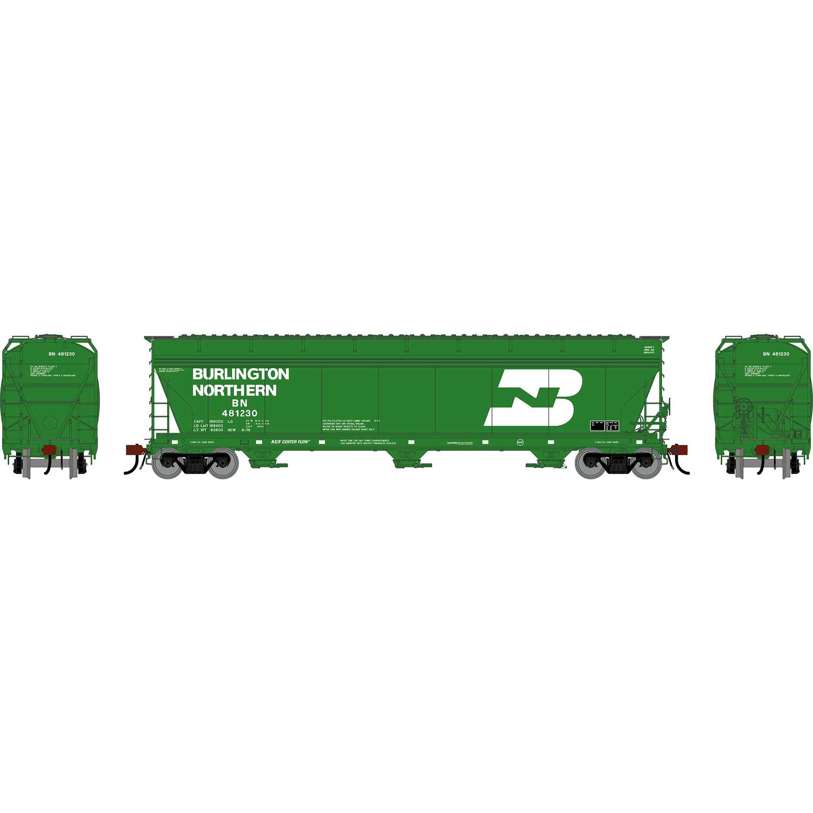 HO GEN ACF 4600 Covered Hopper, BN #481230