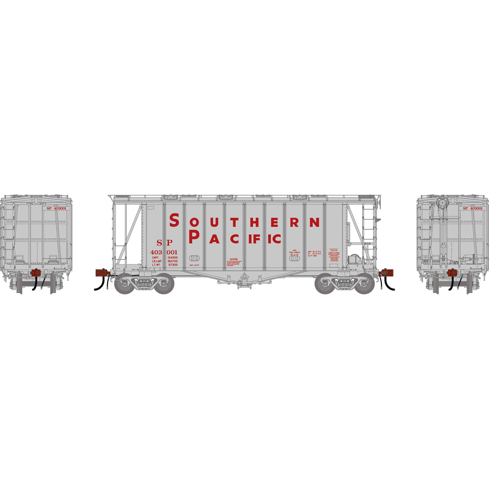 Athearn Genesis HO GEN GATC 2600 Airslide Covered Hopper, Early SP #403001