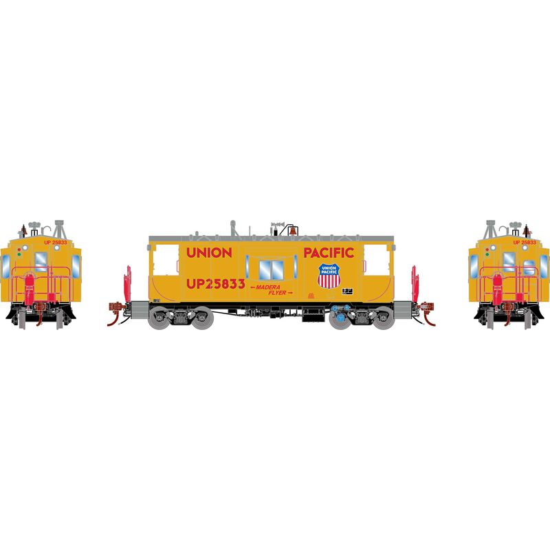 HO ICC CA-11a Caboose with Lights, UP 'Madera Flyer' #25833