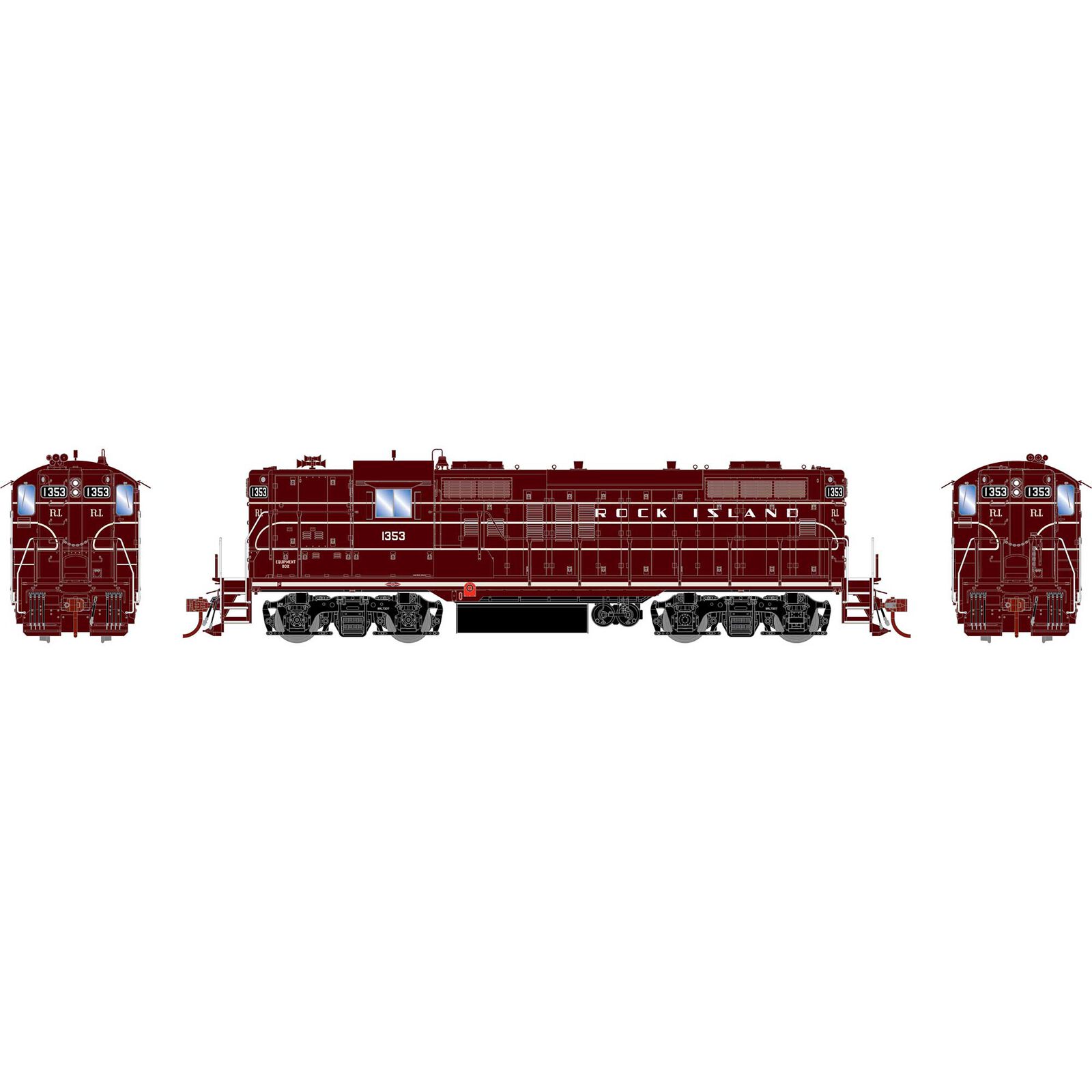 Athearn HO GP18, RI #1353