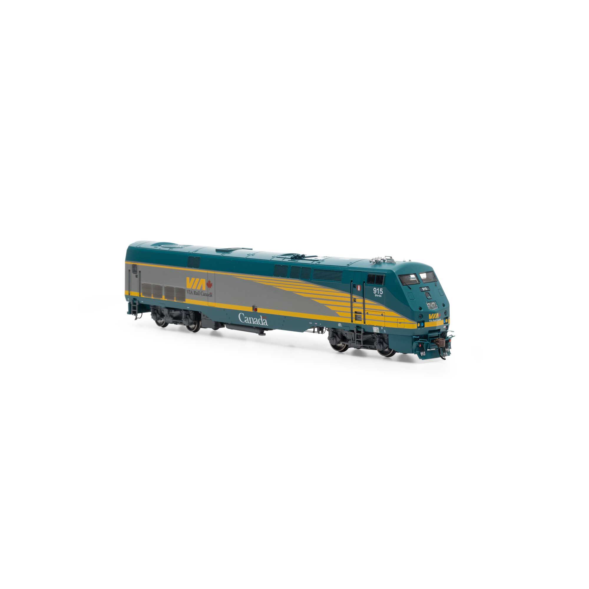 HO AMD103/P42DC with DCC & Sound, VIA #915 Model Train | Athearn