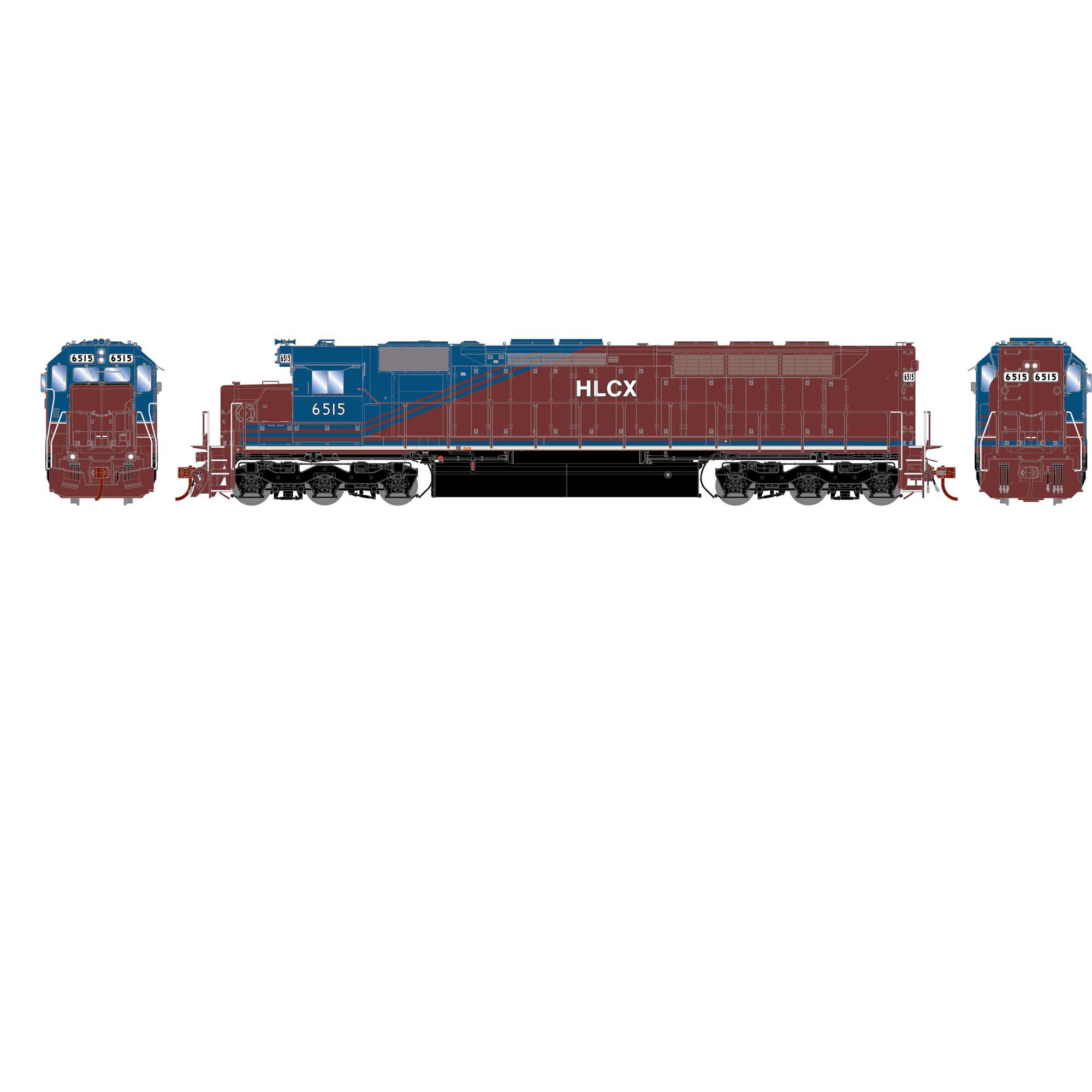 HO GEN SDP45 Locomotive w/DCC & SOUND, HLCX #6515 Model Train