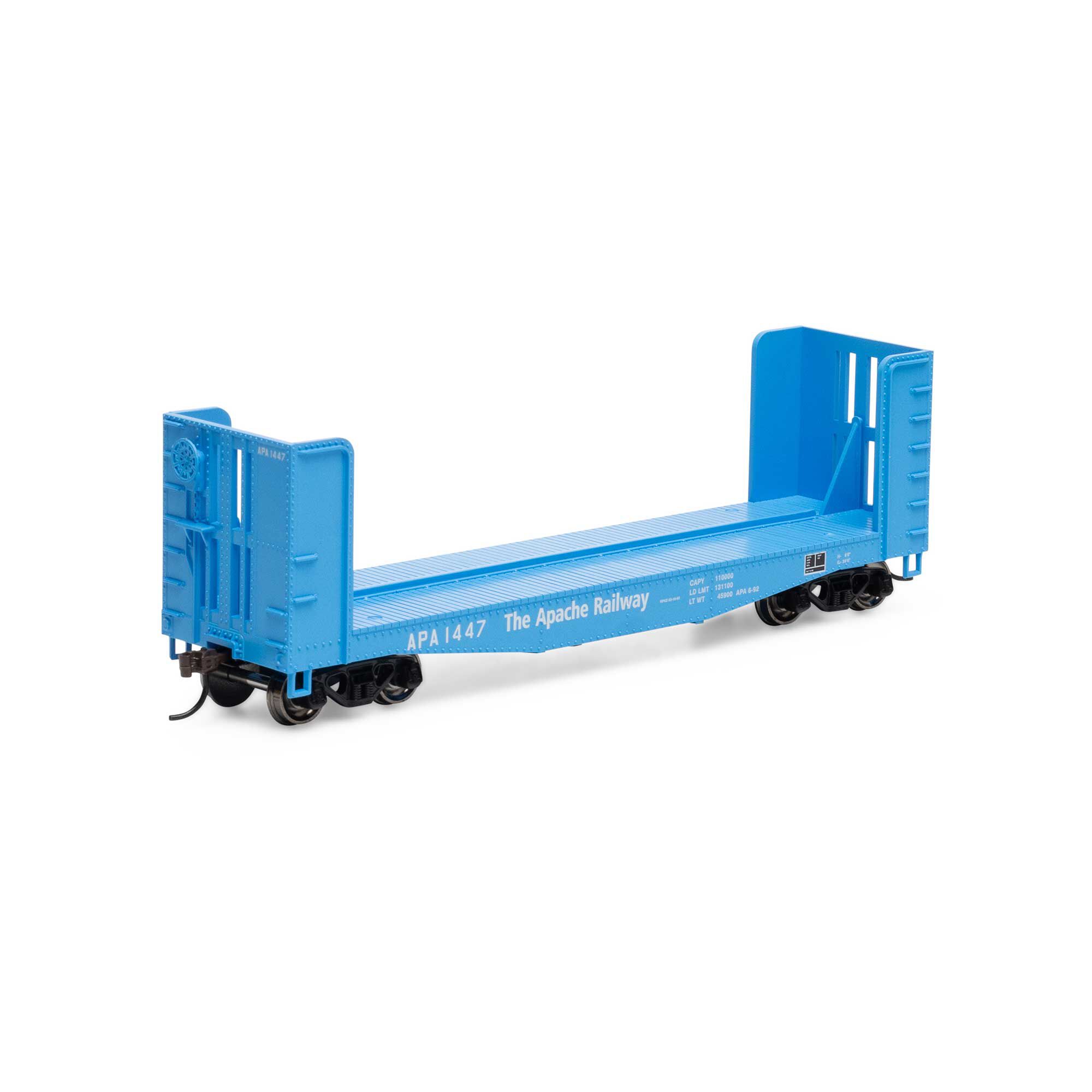 Roundhouse HO 40' Pulpwood Flat, Apache Railway #1447 Model Train