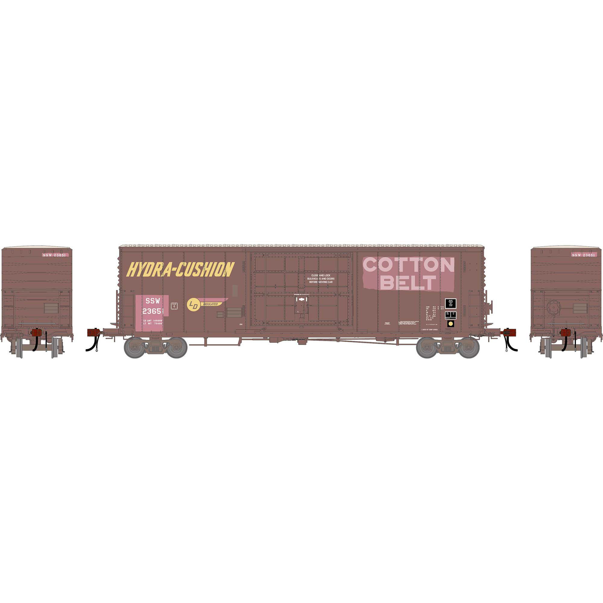 Athearn Genesis HO GEN 50' PC&F Box Car w/14' Plug Door, Primed