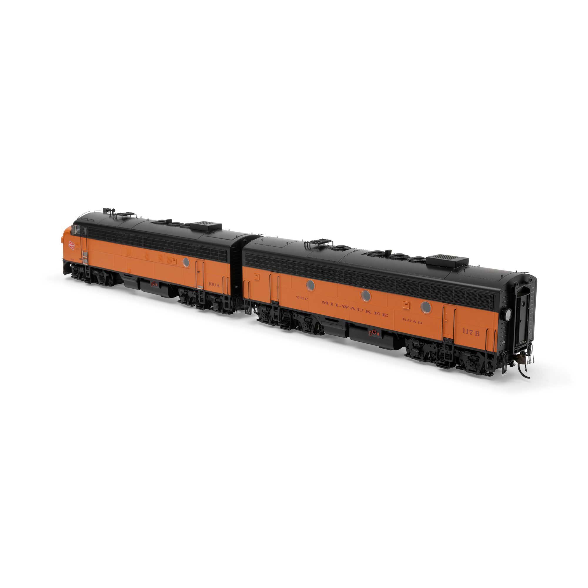 Athearn 鉄道模型　CHICAGO burlington f7a-f7b Athearn HO FP7A/F7B Locomotive with DCC & Sound, MILW #100A/117B
