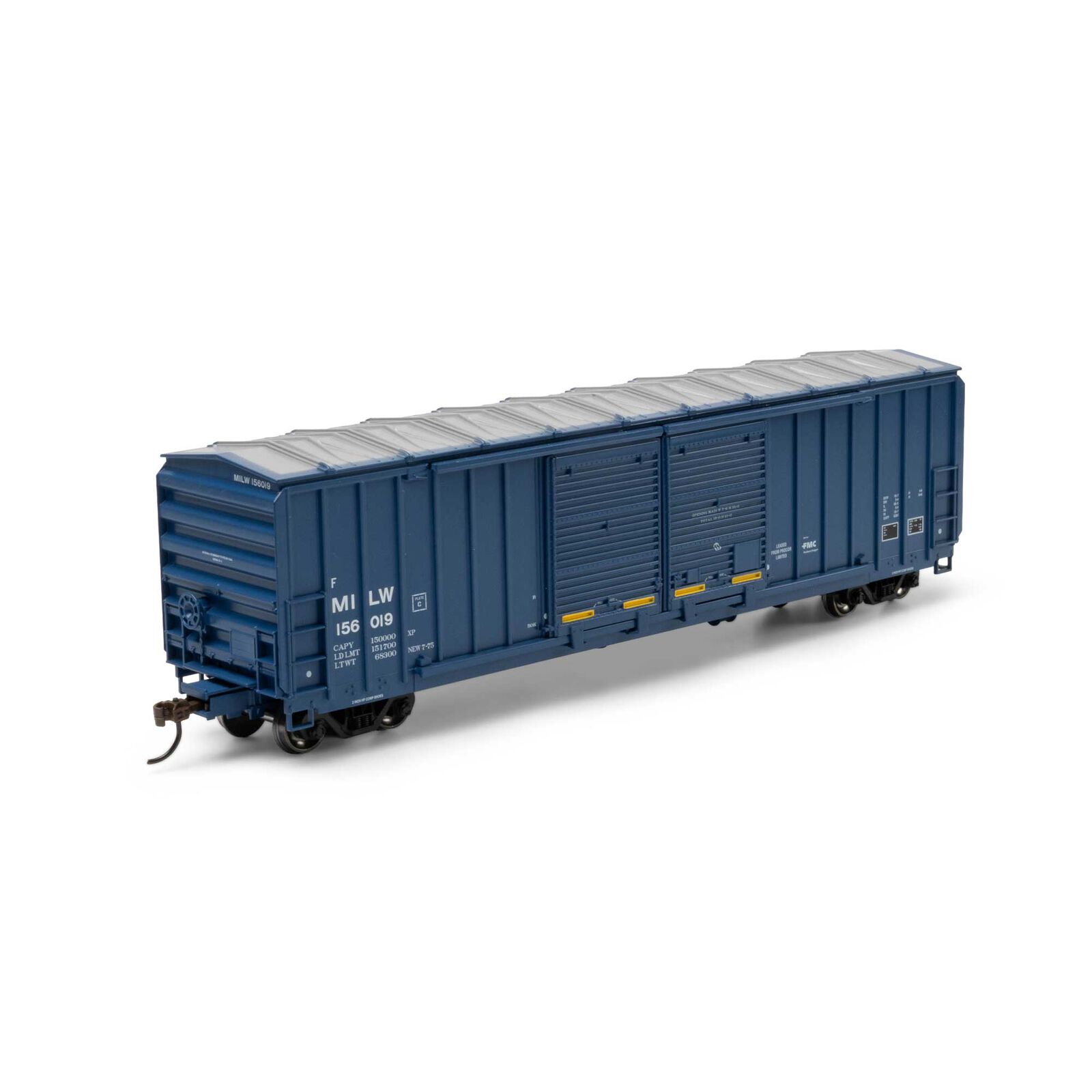 HO 50' FMC 5283 Double Door Box Car, MILW #156019
