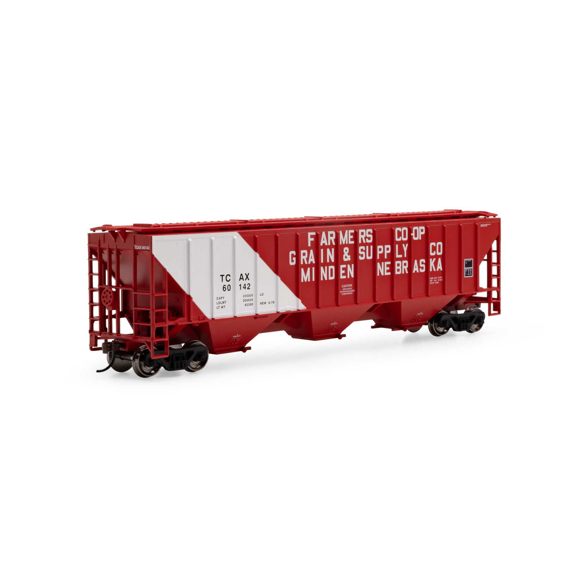 Athearn HOゲージ 貨物車両 4両セット Athearn HO PS4740 Covered Hopper, TCAX #60142 Model Train