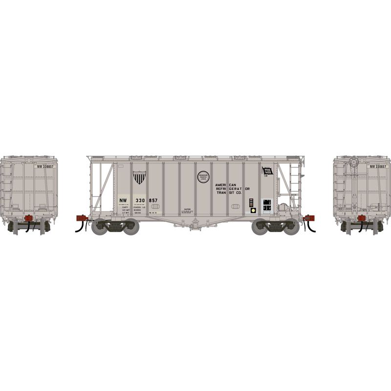 Athearn Genesis HO GEN GATC 2600 Airslide Covered Hopper, Primed For Grime NW #333857