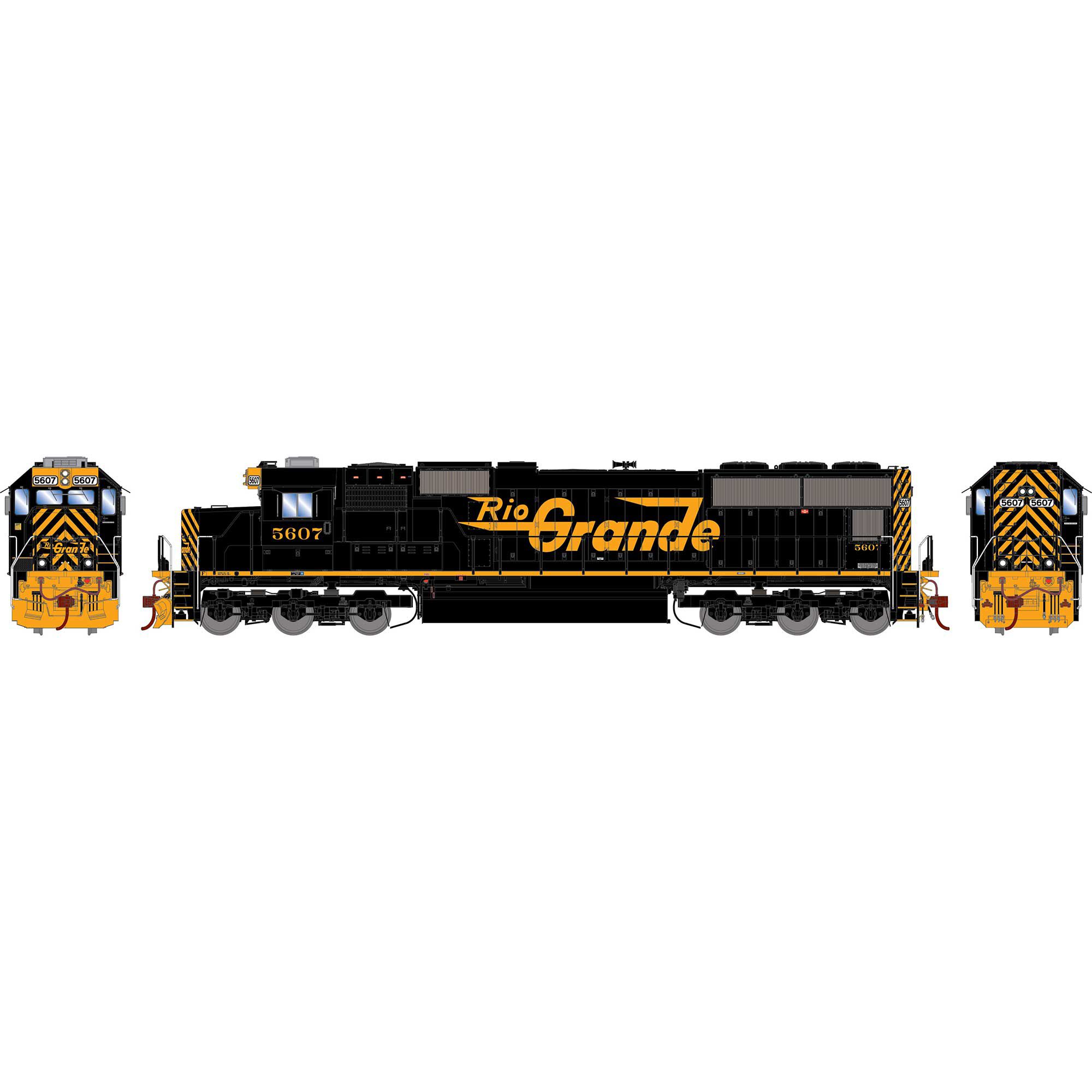 Athearn HO SD70, Denver & Rio Grande Western #5607 Model Train