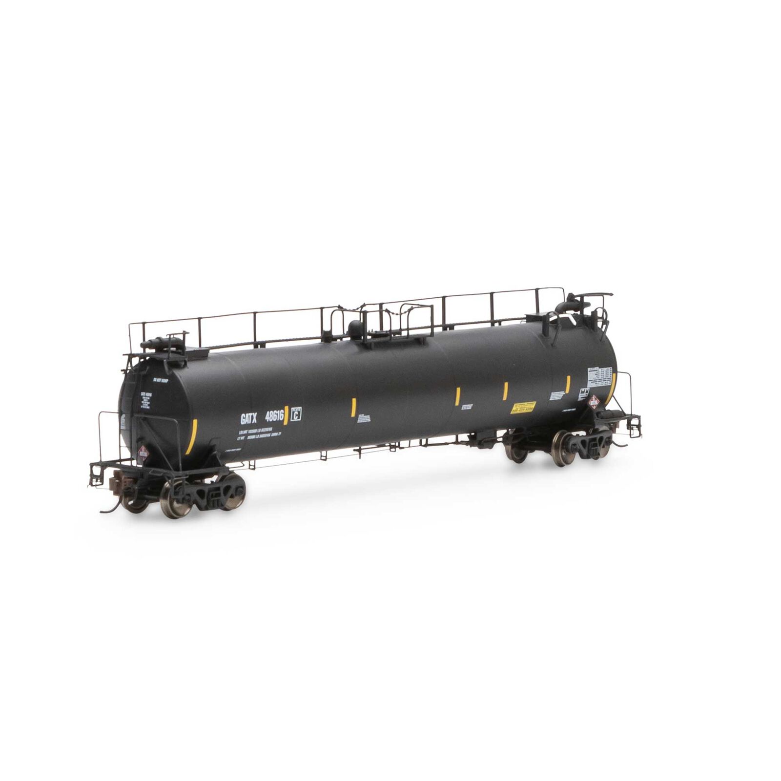 HO TankTrain Intermediate,GATX/Yellow Stripe#48616