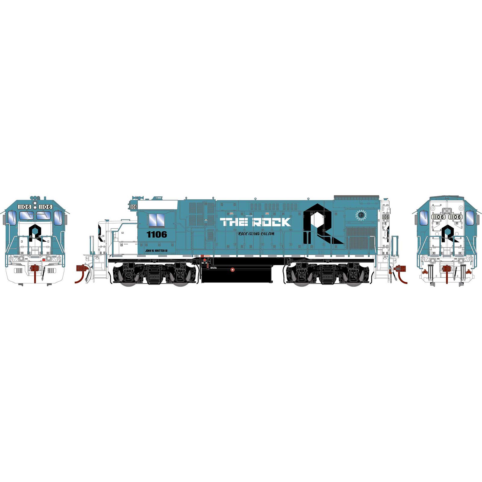 HO GP15-1 Locomotive with DCC & Sound, Rock Island Rail #1106