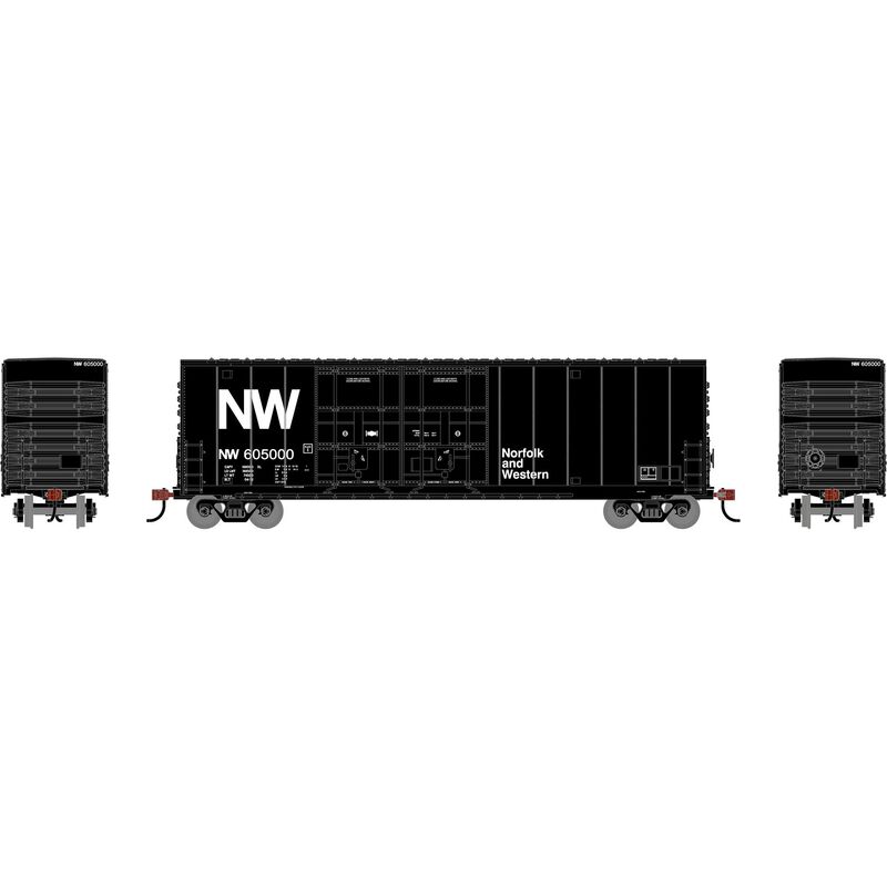 HO RND 50' High-Cube Smooth Side Box Car, NW #605000