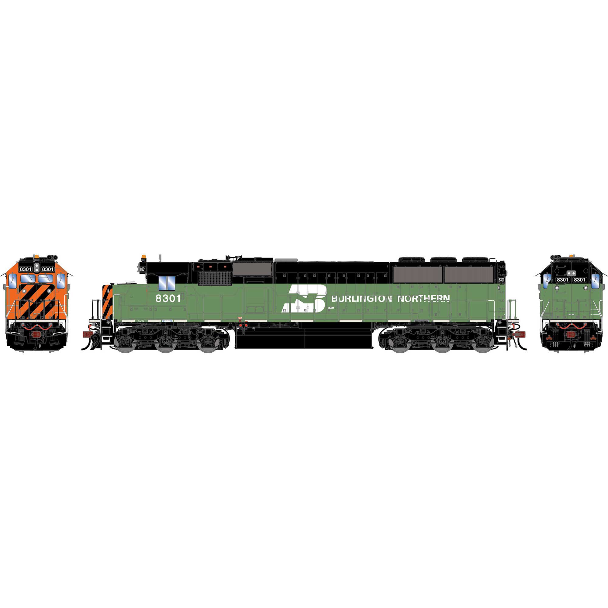 Athearn Genesis HO GEN SD60 Locomotive w/DCC & Sound, BN #8301
