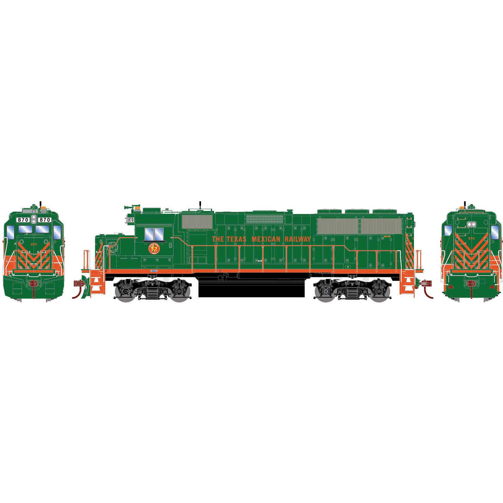 HO EMD GP60 Locomotive, Sound-Ready, TM #870